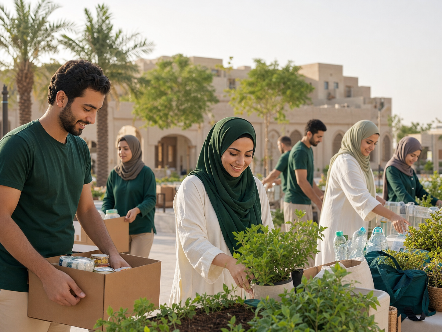 متطوعون في يوم مجتمعي